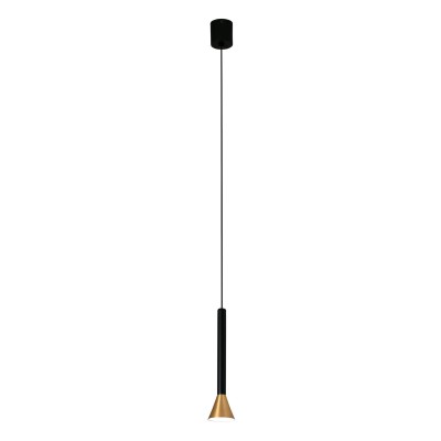 Lâmpada de teto em aço com LED integrado, acabamento dourado fosco TAYLAN
