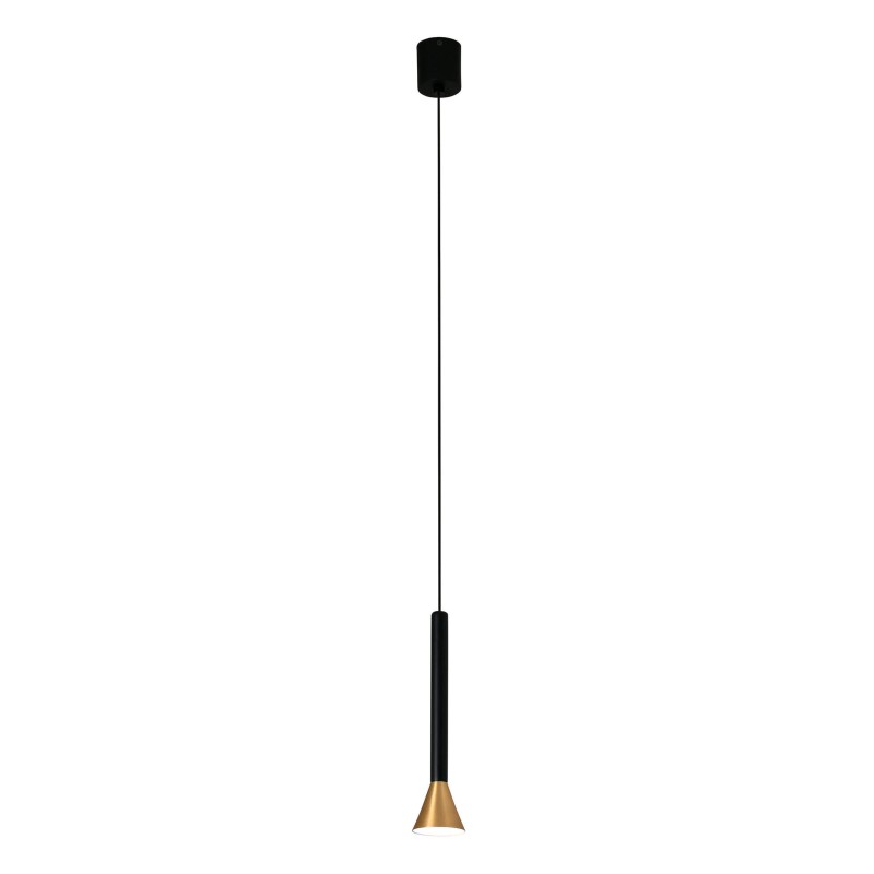 Lâmpada de teto em aço com LED integrado, acabamento dourado fosco TAYLAN