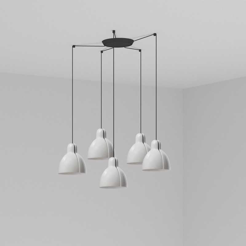 Candeeiro de teto em aço preto E27 BLOMBAY