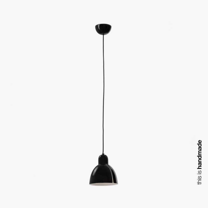Luminária de teto em aço E27 preto brilhante MINGOT