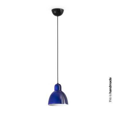 Candeeiro de teto em aço E27 preto brilhante COURSAC