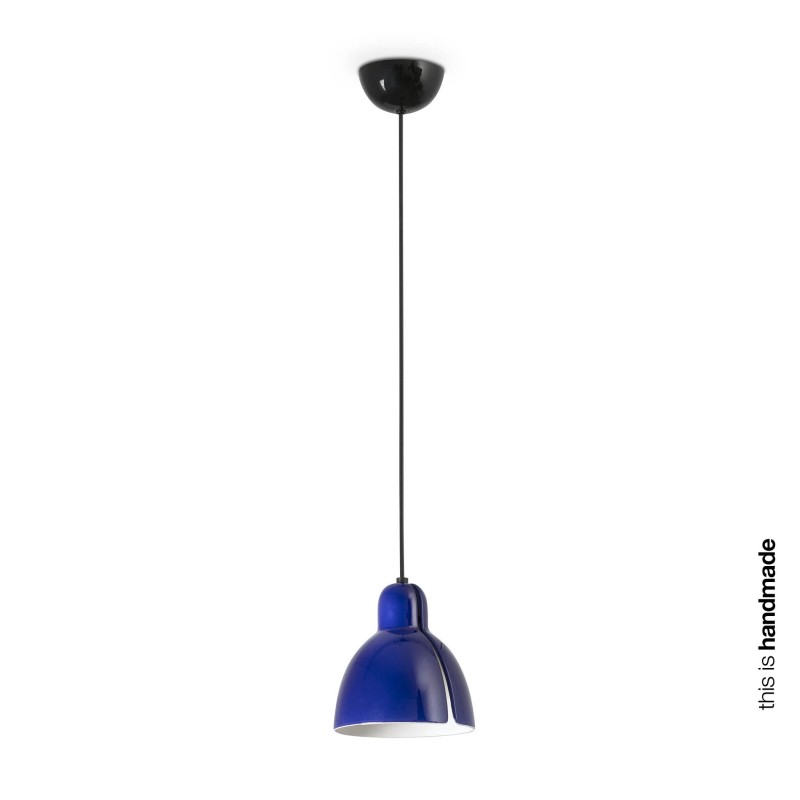 Candeeiro de teto em aço E27 preto brilhante COURSAC