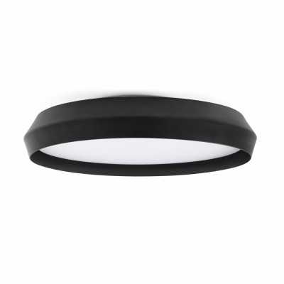 Lâmpada de teto em alumínio com LED integrado preto NESTIER