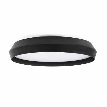 Lâmpada de teto em alumínio com LED integrado preto NESTIER