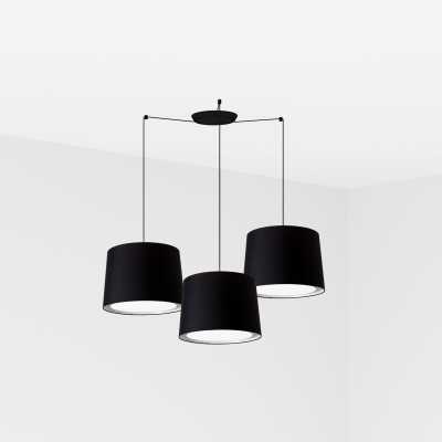 Luminária de teto em aço E27 preto fosco TORCIEU