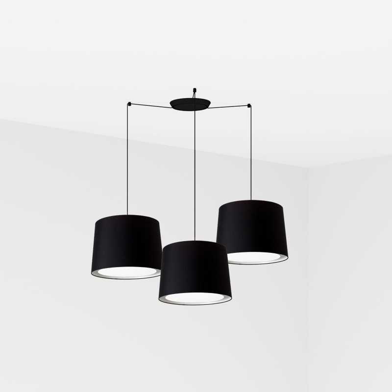 Luminária de teto em aço E27 preto fosco TORCIEU