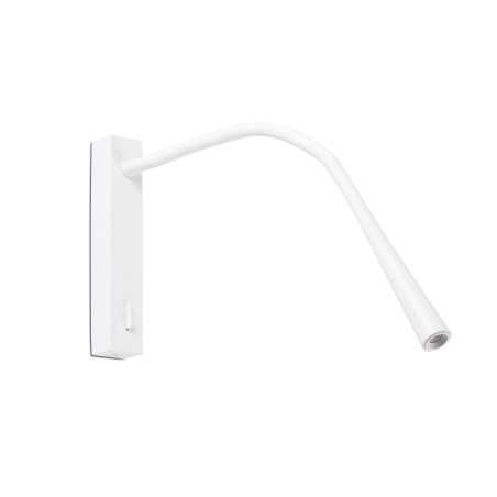 Lâmpada de parede em aço com LED integrado, acabamento mate em branco MAUZAC