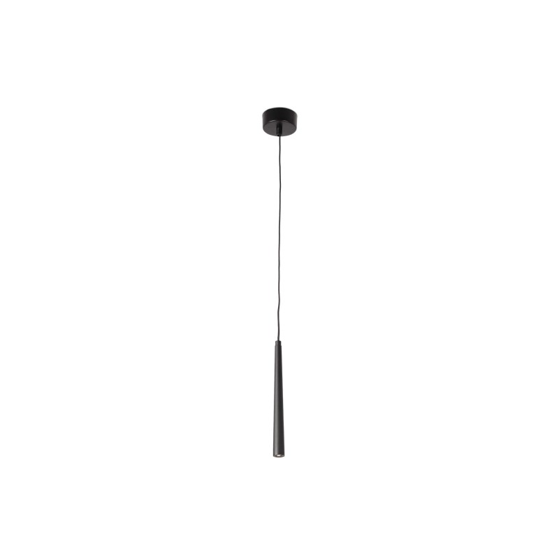 Luminária de teto em alumínio com LED integrado preto fosco HOMMES