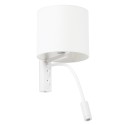 Luminária de parede em aço E27 branco mate MARGNY