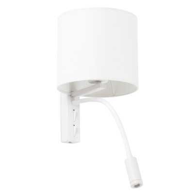 Luminária de parede em aço E27 branco mate MARGNY