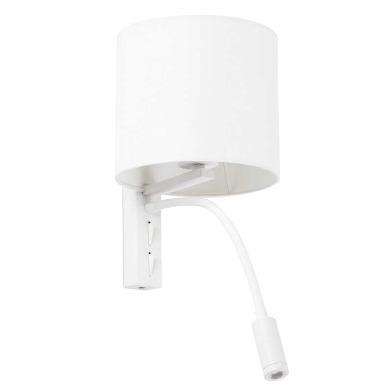 Luminária de parede em aço E27 branco mate MARGNY