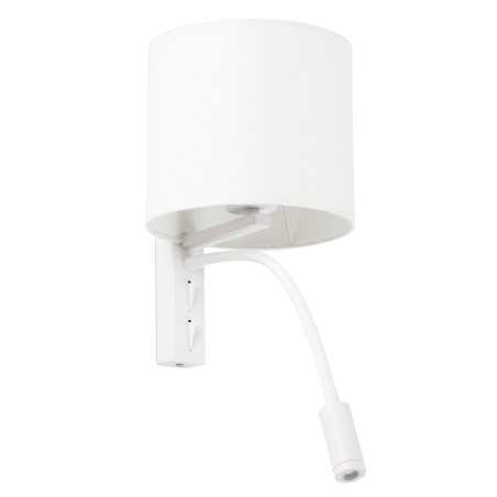 Luminária de parede em aço E27 branco mate MARGNY
