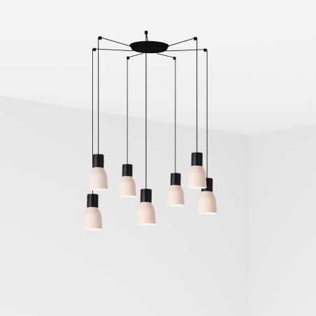 Luminária de teto em aço E27 preto fosco SALBERT