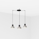 Luminária de teto em aço fosco preto E27 TREBAN
