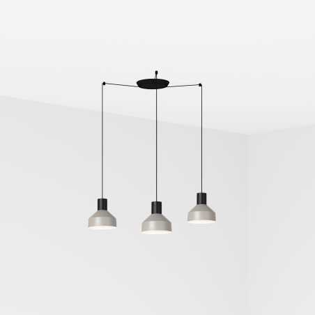 Luminária de teto em aço fosco preto E27 TREBAN