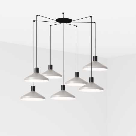 Luminária de teto em aço E27 preto fosco DEMUIN