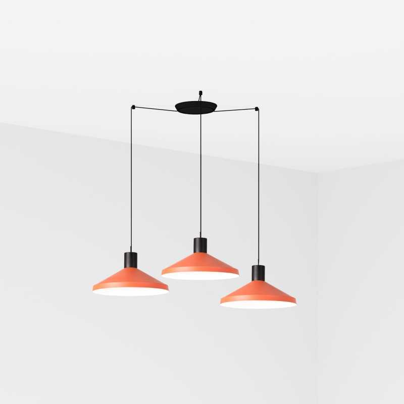 Luminária de teto em aço E27 preto fosco COURET