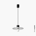Luminária de teto em alumínio E27 preto fosco CHAREL