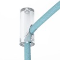 Suporte de cabos transparente para teto com presilha.
