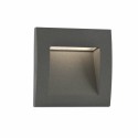 Luminária de parede em alumínio com LED integrado cinza CHALUS