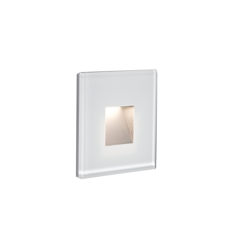 Luminária de parede em policarbonato com LED integrado em branco mate LE LOU