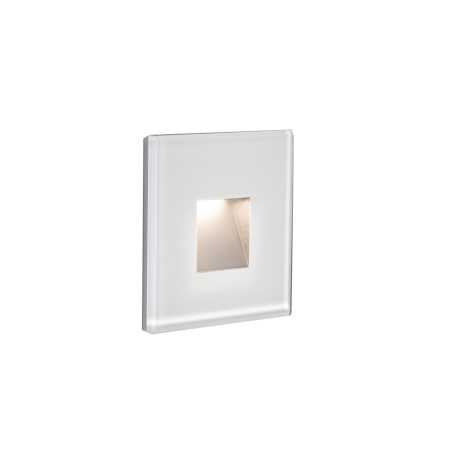 Luminária de parede em policarbonato com LED integrado em branco mate LE LOU