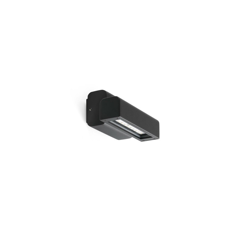 Luminária de parede em alumínio com LED integrado preto MESVRES