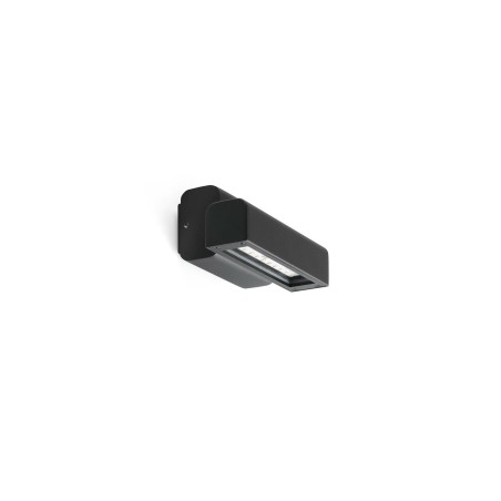 Luminária de parede em alumínio com LED integrado preto MESVRES