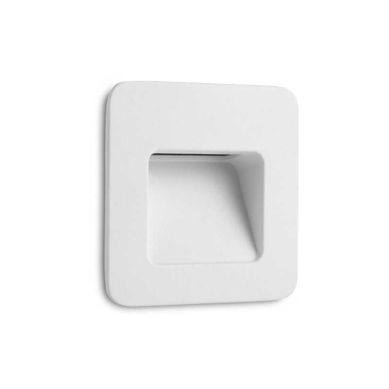 Candeeiro de parede em alumínio com LED integrado, acabamento branco mate URBISE