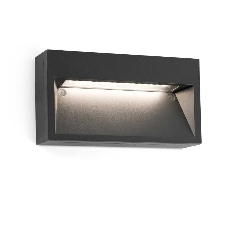 Luminária de parede em alumínio cinza com LED integrado TRANGY