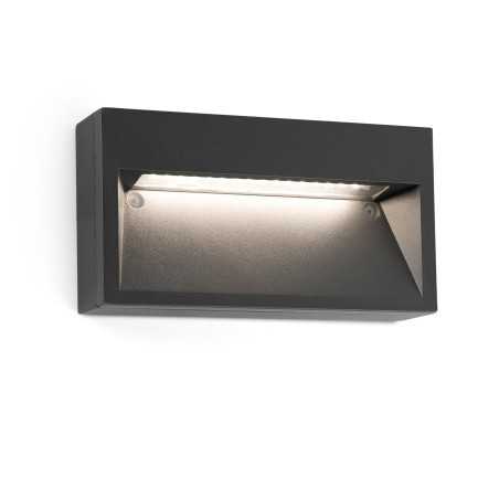Luminária de parede em alumínio cinza com LED integrado TRANGY