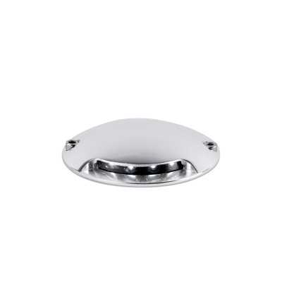 Luminária de pie de aluminio con LED integrado y acero cepillado LIESLE