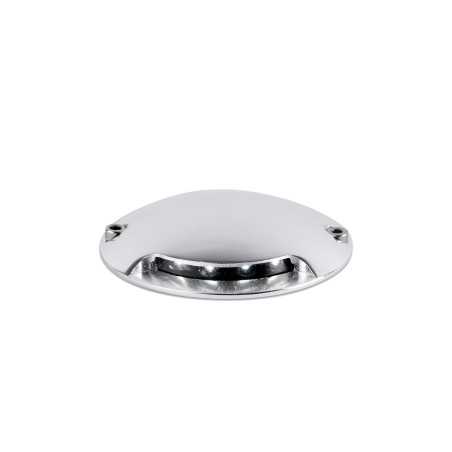 Luminária de pie de aluminio con LED integrado y acero cepillado LIESLE