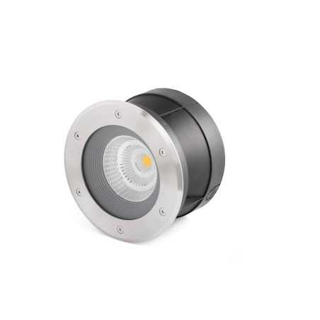 Lâmpada de chão em aço com LED integrado em aço escovado BELVAL