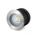 Lâmpada de chão em aço com LED integrado em aço escovado MIANNAY