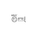 Luminária de suelo con LED integrado en acero cepillado LANNEC