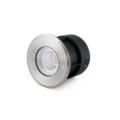 Lâmpada de chão em aço com LED integrado em aço escovado EGNIEU