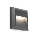 Luminária de parede em plástico cinza com LED integrado POURCY