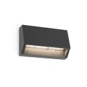 Luminária parede de plástico cinza com LED integrado HATRIZE