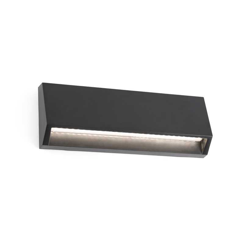Luminária de parede em plástico cinza com LED integrado CAZENAC