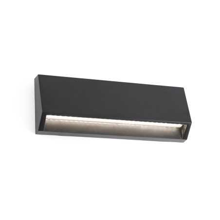 Luminária de parede em plástico cinza com LED integrado CAZENAC