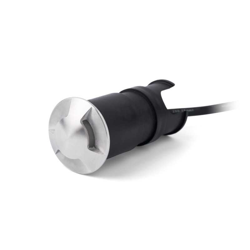 Luminária de chão LED integrada em aço escovado GABAUDE