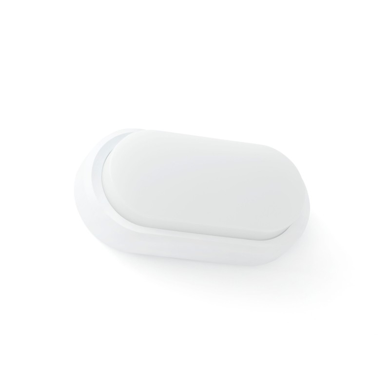 Candeeiro de parede em ABS com LED integrado, acabamento branco mate MERIEU