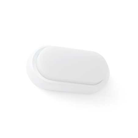 Candeeiro de parede em ABS com LED integrado, acabamento branco mate MERIEU