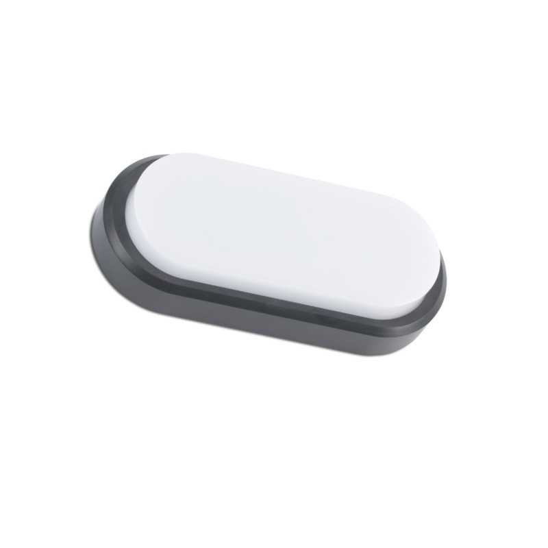 Lâmpada de parede de plástico cinza com LED integrado OUERRAY
