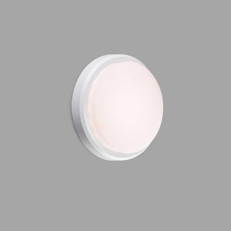 Luminária de parede em ABS com LED integrado, acabamento branco fosco HONTANX