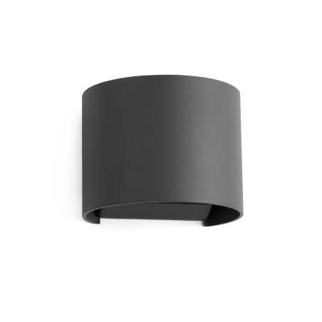 Luminária de parede em alumínio com LED integrado cinza BOUCHE