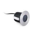 Luminária de chão em aço com LED integrado em aço escovado COGOLIN