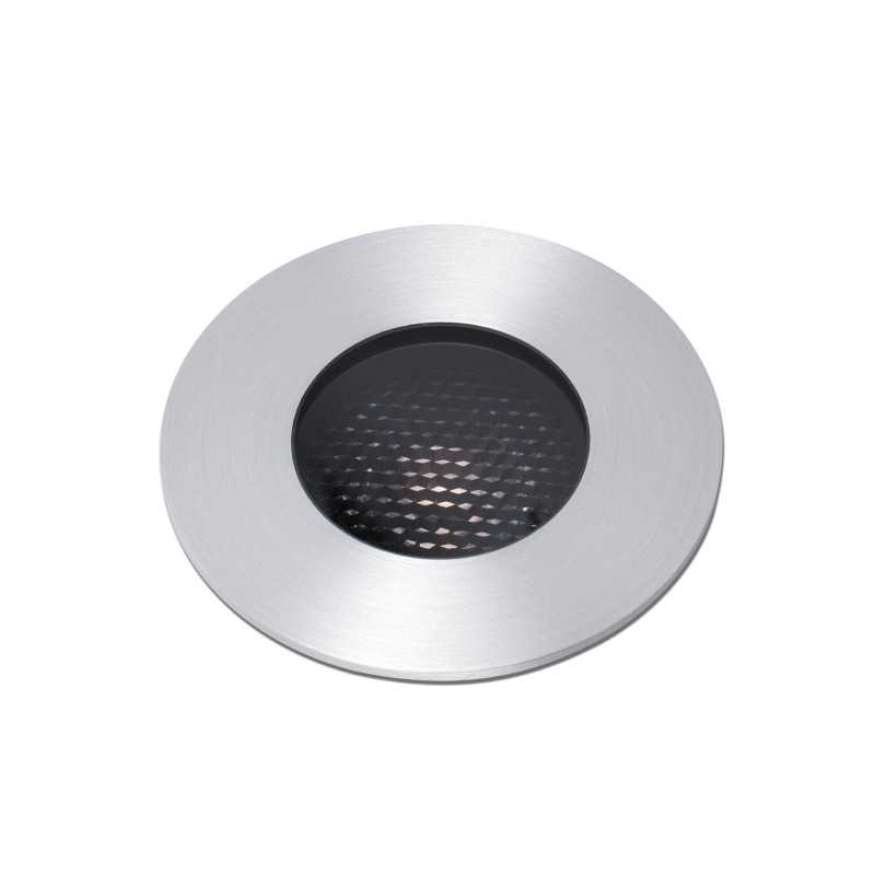 Lâmpada de chão em aço com LED integrado em aço escovado RODOME