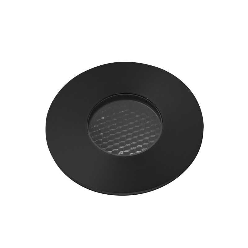 Luminária de pie de acero negro con LED integrado ZELHAI